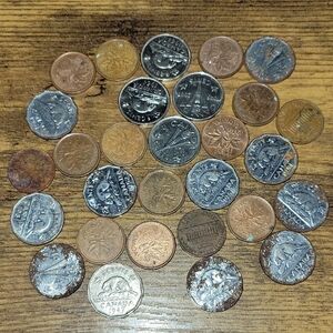 Vintage Canadian Coins Collection (1940s & 50s Nickels)